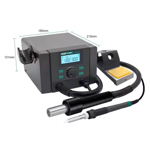 QUICK 8786D+ 2 in1 hot air gun precision soldering station rework station automatic sleep LCD digita