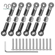 .6Pcs Adjustable Metal Linkage Pull Rod Front /Rear Servo Link for  A949 A959 A969 A979 K929 RC Car 