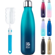 Insulated Water Bottle, 17oz Stainless Steel Water Bottles, Leak Proof Sports Metal Water Bottles Ke