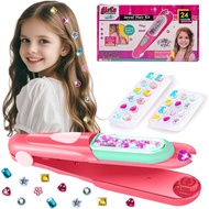 Hair Gem Stamper Kit, Easy DIY Gift for Girls Ages 3-12, Birthday Toy | Bling Hair Jewels for Sparkl