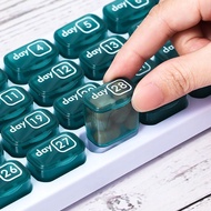 31 Days One Month Portable Sub-Packing Pill Box Detachable Single Compartment Clear Date Portable Mi