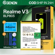 【Free Tools+Adhesive】Genon Battery for Realme V3 Battery BLP803 5000mAh Bateri New 0 Cycle