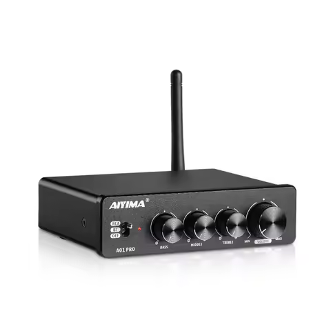 AIYIMA A01 PRO A01 Audio Amplifier TPA3116D2 Bluetooth Power 100Wx2 HIFI Sound Amplifier 2.0 Stereo