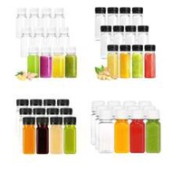 12pcs Small Plastic Shot Bottles With Screw Caps For Liquids,Juice,Wellness Shot - Ginger Shot Bottl