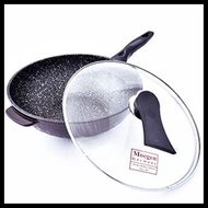 Germany Wok Pan Non-Sticky Teflon And Marble Ceramic Frying Pan 30Cm