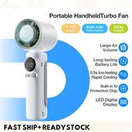 Rechargeable Kipas Mini Boleh Cas 6000mAh | Portable USB Mini Fan Turbo | 100 Laras Kelajuan | Quiet