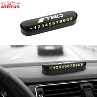 Toyota TRD Car Temporary Parking Card Phone Number Card Plate Sticker For Vios Rush Wigo Innova Hilu