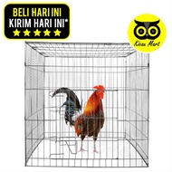 KICAU MART Kurungan Ayam Galvanis Kotak Sangkar Kandang Besi Lipat Kurung Kurungan Ayam Jago Laga Ad