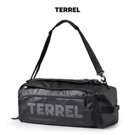 Terrel Sportswear - Dash Logo Travel Bag Black Unisex Gym Travel | 42L Sports Bag Backpack Sling Sho