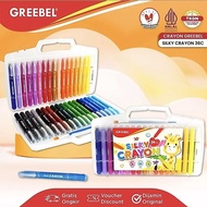 Greebel Silky Crayon 36 colors Silky Crayon set 36 Greebel bright crayon Washable Crayon Non Toxic C