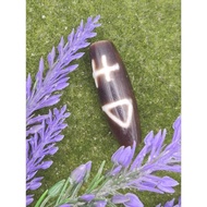 💥Ready Stock💥 38mm X 12.1mm 西亚珠 措丝工艺 特别图腾 特殊图案 高油 一眼靠山 天珠  Special 1 Eyed Mountain Dzi Manik Dzi CW2