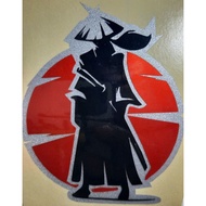Sticker sun samurai / cutting sticker reflective
