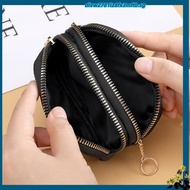 🇸🇬 Leather Pouch Card Coin Bank Note Key Short Small Purse Wallet Pouch With Zip 2 Compartments [CHR