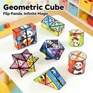 Flip cute Kids Toys Puzzle Infinite Geometric Cube Magic Fold Panda Cube