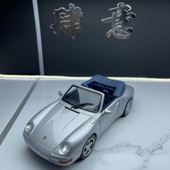 Meritor Figure 1: 18 Porsche 911 Carrera Silver Convertible Supercar 993 Out of Print Rare Car Model