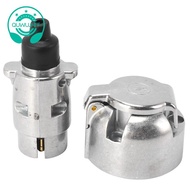 Trailer Accessories- 7 Pin Trailer Plug 12V Rv Sockets Towbar Towing 7Pin Metal Trailer Connectors