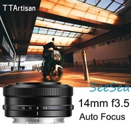 TTArtisan 14mm F3.5 AF APS-C Frame Prime Lens for Sony E-mount Fuji FX-mount Cameras A6400 A7RIII FX