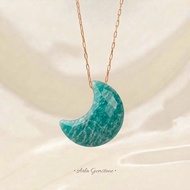 Necklace Natural Amazonite Stone PendantWanita - Gemstonenatural