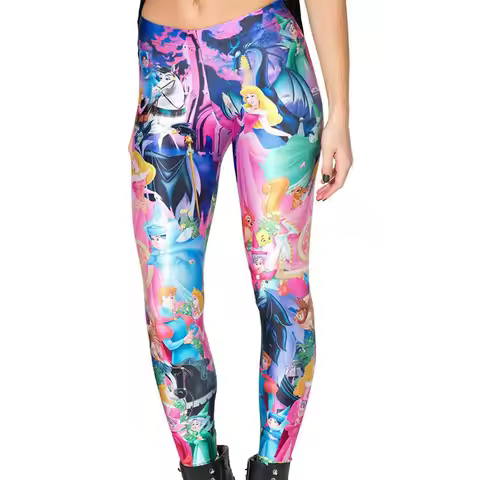 Girl Princess Cartoon Adult Woman Women Legging Womens Leggings Jeggings Ladies Legging Pants 3d Dig