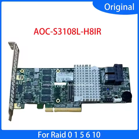 Original for Supermicro AOC-S3108L-H8iR Array Card Lsi 9361-8i RAID Card 12Gb/s 8-Port SAS SATA RAID