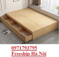 Giường ngủ thông minh gỗ MDF không đầu giường KT 1m8x2m