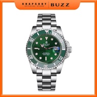 Buzz  Germany Jam  Tangan Lelaki Men's Stainless Steel Automatic Watch BZ-K7015