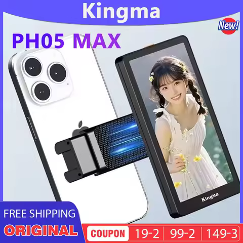 KingMa PH05-Max Smartphone Vlog Selfie Monitor Screen Magnetic Using Phone Rear Camera for Vlog Live
