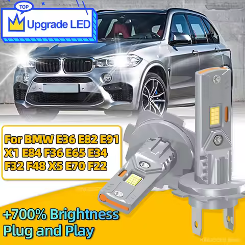 2x 6000K H7 LED Headlight Bulb 30000LM LED Car Light For BMW E36 E82 E91 X1 E84 F36 E65 E34 F32 F48 