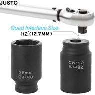 JUSTO Impact Socket Wrench, 24mm 36mm 6 Point Heavy Duty Wrench,  1/2" Drive Long Socket Wrench|Main