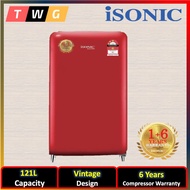Isonic Vintage Single Door 121L Refrigerator Fridge IS-170R With 6 Years Compressor Warranty (SIMILAR LIKE SMEG)