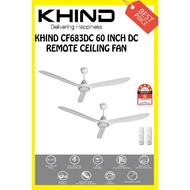 Khind Kipas Siling 60" BLDC Ceiling Fan With Remote Control White CF683DC WHITE
