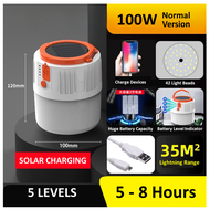 Lampu Camping Solar Boleh Cas Semula – LED Rechargeable Portable Emergency Light dengan Powerbank &