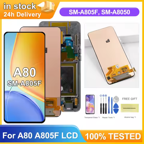AMOLED A80 For Samsung Galaxy A80 A805 A805F Lcd Display Touch Screen Digitizer For Samsung Galaxy A