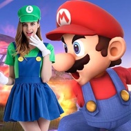 Adults Super Mario/Luigi Brothers Plumber Cosplay Costume For Women cosplay Costume Halloween Carnival Party Suit Female Halloween costumes Christmas costumes Anime Cos stage