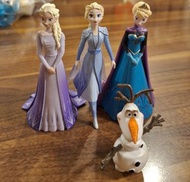 【9成新】正版Disney Bullyland Frozen冰雪奇緣Figure公仔3個套裝 (Elsa, Anna, Olaf) & Frozen II Elsa Figure公仔1個