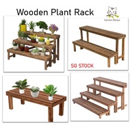 [SG STOCK] Plant Stand For Outdoor And Indoor/Wooden Plant rack/Flower Plant Rack/Pine Wood Bench Fo