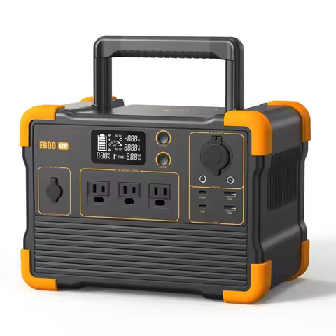 Portable Power Station (2025 New), 614Wh LiFePO4 Battery Backup, 1200W AC Outlet/Max 100W USB-C Outp