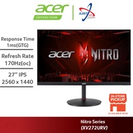 ACER NITRO XV272URV (170Hz) / XV272U V3 (180Hz) GAMING MONITOR (27" IPS WQHD / 0.5MS / FREESYNC / HD MI + DP)