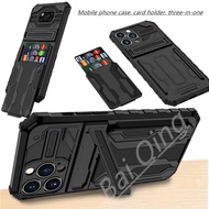 Armor shockproof phone case for Xiaomi Mi 11T  Mi 11T Pro  Mi 11I  Mi 11 lite Wallet card slot bracket hard cover