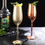 Stainless Steel Sweet Wine Glass Wedding Champagne Bar Goblet Cocktail Red Whiskey Metal Mixing