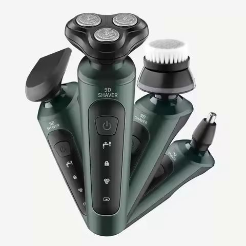 New 9D electric shaver USB car mounted high-power full body washing beard knife four in one charging