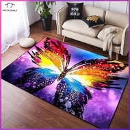 【SA shop】 HKStorage Butterfly Rugs Large for Bedroom Living Room Decor Gradient Colorful Stars Area