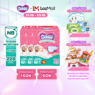 [CHỈ 21-23/10 QT Đơn 899K/1199K][MỚI][TẶNG MIẾNG] Combo 3 gói tã quần mở một bên Bobby dành cho bé s
