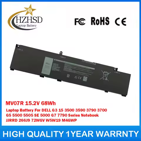 MV07R 15.2V 68Wh Laptop Battery For DELL G3 15 3500 3590 3790 3700 G5 5500 5505 5000 G7 7790 Noteboo