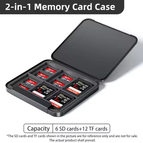 Llano Card Case Holder Water Resistant & Anti-Shock Memory Card Case for SD/Micro SD TF Card Storage
