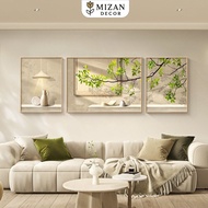 Set of 3 Mirror Wall Paintings 5D Printed Snowflakes - Luxurious Living Room Decoration, Meaningful 