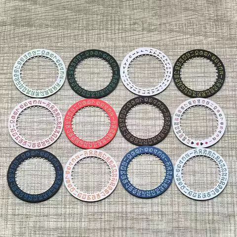 NH35 NH36 Movt Date Dial Multicolored Letter Week Wheel Fits NH35 NH36 NH34 Automatic Movement Custo