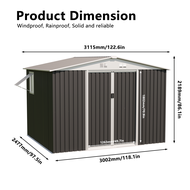 READY STOCK🔥Garden Shed Store Room Outdoor Outdoor Garden Storage Outdoor Metal Shed Garden Storage 