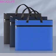 BACK2LIFE A3 Portable File Bag, Oxford Cloth Zipper A3 File Bag, Durable File Organizer A3 High-capa