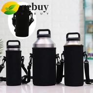 REBUY Sport Cup Covers Bag, 18/36/64oz Neoprene Water Bottle Cover Bag, Holder Pouch Strap Portable 